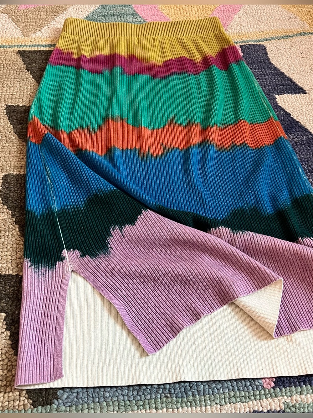 Gorman Living Colours Knit Skirt, Multicolor Rainbow dip dyed - Picture 6 of 6